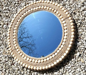 Miroirs décoratifs muraux français en résine de forme arquée pour le salon - Product Image 1