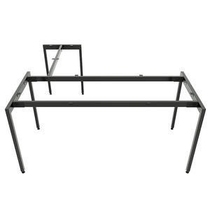 Bureau en L moderne et minimaliste 160x150cm HCSL019 avec structure en acier pour bureau à domicile, appartement ou hôtel - Product Image 1