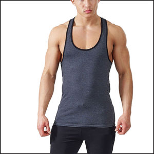 2023 Men's Breathable Fitness Tank Top Quick Dry Custom Wholesale-Knitted Weave Plus Size Option - Product Image 4