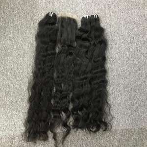 มัดผมลอนธรรมชาติแบบคู่ผม100% ปิดลูกไม้แบบ HD ผมบริสุทธิ์จากเวียดนาม - Product Image 2