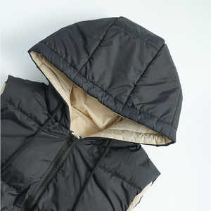 Disponibile: Moda Transfrontaliera 2026 - Gilet Lungo in Cotone con Cappuccio Tinta Unita, Giacca Senza Maniche con Zip - Product Image 4