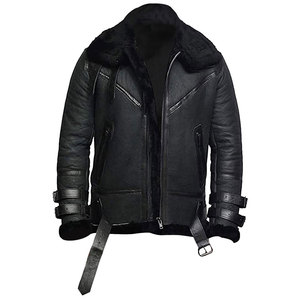 Nouvelle Veste en Cuir Shearling B3 pour Hommes, Design Moderne, Col en Fourrure, Respirante, Grande Taille, Personnalisable, à Vendre - Product Image 1