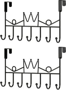 ราวแขวนผ้าขนหนูโลหะรูปมงกุฎสีดำที่แขวนผ้าเช็ดตัวในห้องน้ำติดผนังพร้อมก้อนเมฆสีทองสำหรับเสื้อผ้าและผ้าเช็ดตัว - Product Image 6