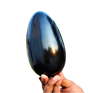 Wholesale Natural Good Quality 55MM Black Tourmaline Healing Reiki Aura Metaphysical Power <b>Egg</b> - Product Image 2