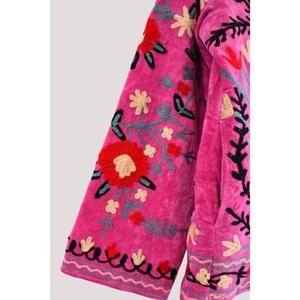 Veste indienne ethnique Boho en velours Suzani fait à la main, belle broderie, taille personnalisée, manches longues, idéale pour la mode hivernale - Product Image 5