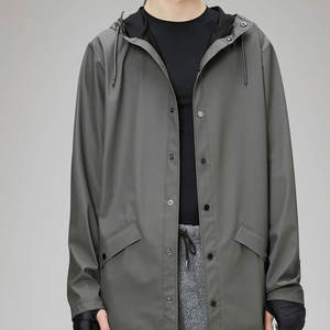 Nouveau style de veste imperméable respirante de haute qualité pour hommes veste de pluie extérieure en tissu de polyester recyclé - Product Image 5