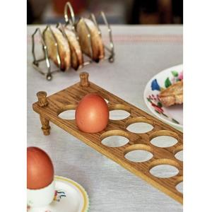 Estante de madera duradero para huevos con base antideslizante diseñado para evitar el movimiento y mantener los huevos seguros en las encimeras - Product Image 4