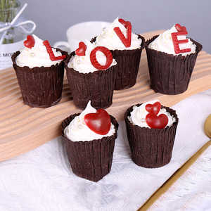 Imán de nevera de PVC con diseño de carta de amor para cupcakes y postres, tamaño personalizado, adhesivo magnético de plástico y goma con logotipo personalizado, para turistas - Product Image 1