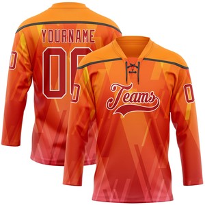 Personnalisez votre propre maillot de hockey avec col en dentelle, maillot de hockey sur glace avec col en dentelle pour hommes et femmes - Product Image 5