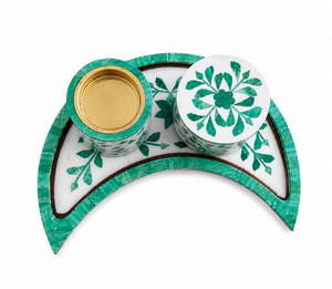 Juego de regalo de Ramadán árabe, incrustaciones de perlas madre de madera, bandeja quemadora Mubkhar Bakhoor, incensario de Oud, incrustaciones de hueso, aroma de rosa para religiosos - Product Image 6