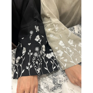 TRADITIONNEL 2024 TURQUIE MODESTE DUBAÏ EID COLLECTION VÊTEMENTS MUSULMANS DE HAUTE QUALITÉ COMME ABAYA SATIN NIDA TISSU EN MOUSSETTE TISSU - Product Image 6