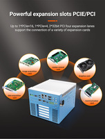 Boîtier PC sans ventilateur à double canal Intel 12th i3 i5 i7 i9 bleu argenté avec graphiques UHD/VGA/DP/HD/LAN/PCIe pour le contrôle industriel