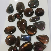 Pierre précieuse naturelle en vrac de qualité supérieure, cabochon de labradorite bleue multi-reflets, prix de gros pour la bijouterie