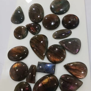 Labradorite bleue de qualité AAA en vrac, cabochon multi-flashy, pierre précieuse en vrac pour bijoux à prix de gros, labradorite - Product Image 2