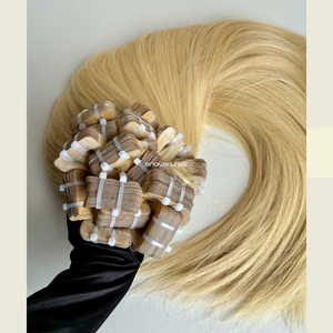 Extensiones de Cabello Humano Natural sin Costuras con Técnica Eslava, Cabello Vietnamita Directo de Fábrica, con Cinta Adhesiva - Product Image 5