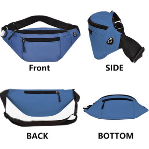 Sac banane Oxford étanche avec logo personnalisé Sac de taille multi-poches pour hommes et femmes Sac de voyage léger à bandoulière avec sangle réglable - Product Image 5