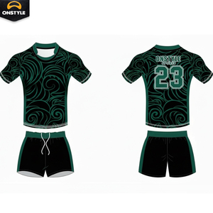 Conjunto de Camiseta y Pantalones Cortos de Rugby Personalizados, Transpirables y de Secado Rápido |   Uniforme de Rugby de Poliéster 100% Sublimado |   Proveedor Mayorista de Ropa Deportiva - Product Image 2