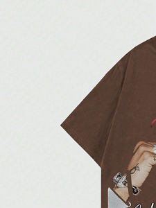 Tendance Vintage T-shirt lavé à l'acide pour hommes 100% coton doux imprimé numérique au Pakistan - Product Image 4