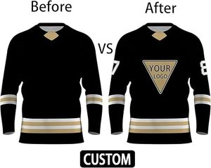 Uniforme de hockey sur glace personnalisé avec votre propre logo, couleur personnalisée, 100% polyester, séchage rapide, respirant, taille plus pour adulte, design très populaire - Product Image 6