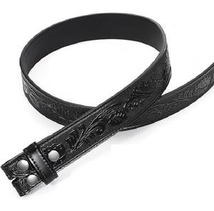 Cinturones de cuero genuino personalizables de Venta caliente Estilo occidental con hebilla de acero Tamaños disponibles-Venta al por mayor Cuero formal de vaquero - Product Image 3