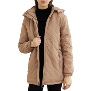 Ropa DE TRABAJO transpirable, Top largo grueso, Unisex, relleno de algodón para mujer, 100%, cálido, ajustado, elegante, para exteriores, capucha extraíble genuina - Product Image 1