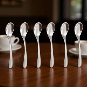 Juego de 6 Cucharas de Café de Acero Inoxidable Cromado Pulido (11.2cm) CVL100C6 Colección Hotel - Product Image 3