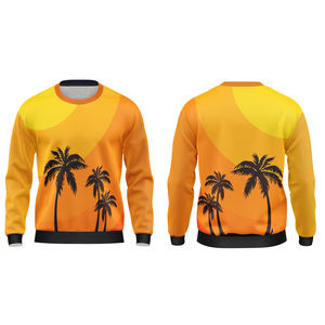 Sweatshirts surdimensionnés à col rond pour hommes personnalisés avec impression numérique Tissu polaire de taille XS Fourniture en gros Saison d'été - Product Image 1