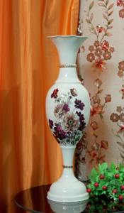 Florero de metal con textura suave con acabado de doble color, perfecto para el estilo festivo del hogar y centros de mesa elegantes - Product Image 5