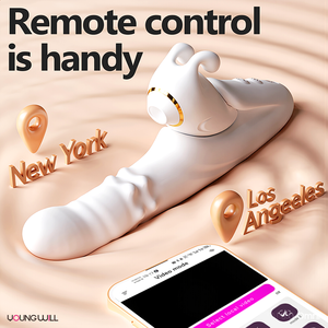 Vibratore a Doppia Testa con Funzione di Suzione e Separazione per Donne, Design Dildo in Silicone, 7 Modalità di Frequenza, Massaggiatore per Stimolazione del Punto G e Clitoride - Product Image 6