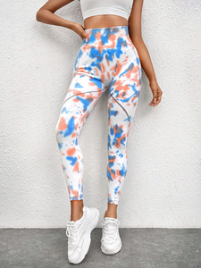 Leggings personnalisés Tie-Dye Scrunch Butt pour femmes motif solide Push-up vêtements de sport collants de fitness pantalons de yoga pour l'exercice - Product Image 5