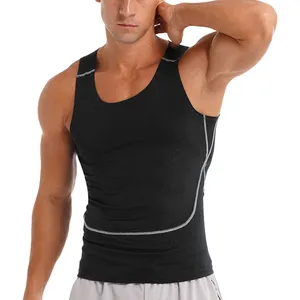 Gym Wear Sleeveless T Shirt Slim Fit Fitness Muscle Workout Quick Dry Cutout Tank Tops Men