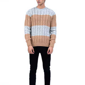 Personnalisable de haute qualité laine unisexe tricoté Cardigan pull hommes tricoté pull à manches longues tricots hiver Cardigan tricot - Product Image 1
