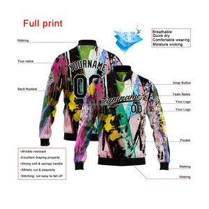 Chaqueta universitaria de lana 100% personalizada para hombre, cuello levantado, estilo icónico, logotipo bordado en la parte delantera, modelo transpirable a prueba de viento, 2017 - Product Image 2