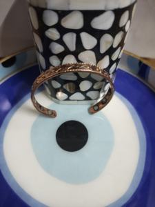 Venta al por mayor de fábrica, pulsera de cobre hecha a mano, beneficios de plata, brazaletes magnéticos de cobre, joyería para mujeres para artritis - Product Image 2