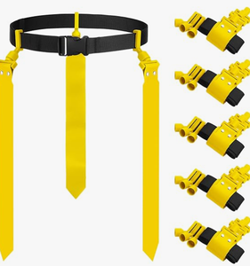 Ensemble de football américain à drapeaux réglable pour 10 joueurs, comprenant 10 ceintures à drapeaux, équipement de sport de rugby - Product Image 1