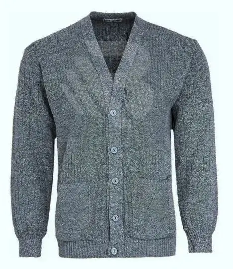 Người đàn ông của Shawl cổ Áo cardigan Áo len mỏng phù hợp với cáp đan nút lên Merino len áo len với túi mùa thu mỏng Áo Sơ Mi Nam