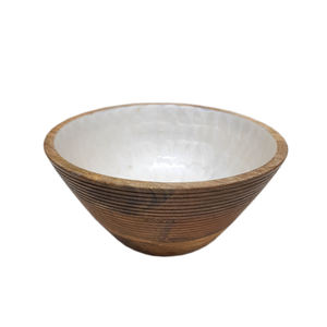 Bol à fruits de forme ronde en bois émaillé noir pour ustensiles de cuisine de table bol à salade maison et hôtels nourriture et collations bols de service - Product Image 6