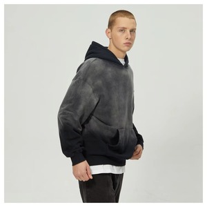 Logo personnalisé de haute qualité sweats à capuche hommes sweat à capuche lourd unisexe 100% coton lavé à l'acide dégradé surdimensionné sweat à capuche personnalisé 2025 - Product Image 3