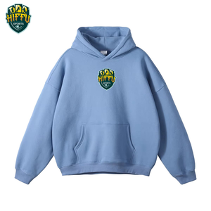 Unisex 100% algodón 380g pesado antiarrugas Color puro con capucha Terry sudadera con hombro suelto para parejas hombres - Product Image 4