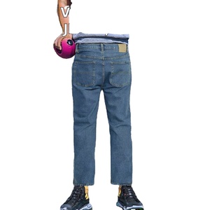 Men's Vintage Design <b>Boot</b> Cut Stretch Casual Mid Light Denim Jeans Breathable Blue <b>Pants</b> New Fashion Private Label ODM Summer - Product Image 3