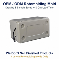 Moule de rotomoulage personnalisé OEM ODM 60L, glacière de camping couleur beige, grande glacière rotomoulée pour l'extérieur, directement de l'usine