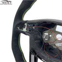 Volant LED en cuir suédé Ever-Carbon Racing ECR pour Fiat 500 Abarth