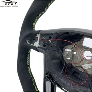 <span class=keywords><strong>Volante</strong></span> <span class=keywords><strong>Deportivo</strong></span> Ever-Carbon Racing ECR Personalizado en Cuero de Ante con LED para <span class=keywords><strong>Fiat</strong></span> 500 Abarth - Product Image 6