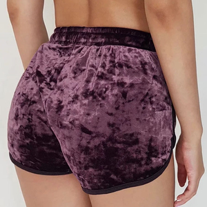 Shorts de Terciopelo para Mujer 2025, Venta al por Mayor Personalizada, Shorts de Terciopelo Transpirables de Nuevo Diseño para Mujer - Product Image 4