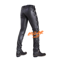 Pantalon empilé personnalisé pour homme en satin vintage, imperméable, écologique, style punk hip-hop avec patch brodé