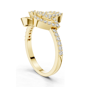 Bague en diamant de laboratoire de 0,388 carats pour femmes, clarté VVS-VS EF, or 18 carats, 14 carats, 10 carats et argent 925, or rose, or jaune, or blanc - Product Image 5