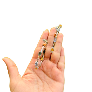 Boucles d'oreilles créoles en diamant et diamant américain en argent sterling 925 de haute qualité pour femmes Fabricant de bijoux fins - Product Image 1