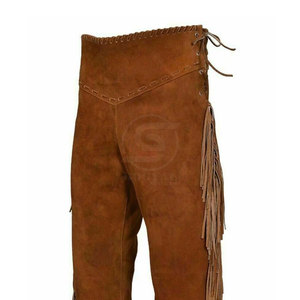 Pantalon en cuir suédé à franges pour homme, de haute qualité, décontracté, lavé, couleur unie, best-seller - Product Image 3