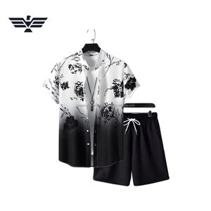 Ensemble chemise et short hawaïen pour homme, couleur personnalisée, logo imprimé par sublimation sur le devant, tenue décontractée de plage, 2 pièces, haute qualité - Product Image 6