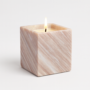 Màu Hồng Màu Be <span class=keywords><strong>Toronto</strong></span> Bằng Đá Cẩm Thạch Vuông Nến Jar Đá Tự Nhiên Chủ Thanh Lịch Đường Chéo Tĩnh Mạch Thiết Kế Thơm Sáp Trang Trí Nội Thất Cho Quà Tặng Sang Trọng - Product Image 1